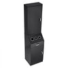 VEVOR Salon Organizer, Station Unit for Hair Professionals, Equipped with 3 Holders for Hair Dryers, Storage Spaces, and a Single Drawer, in Black