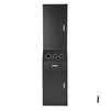 VEVOR Salon Organizer, Station Unit for Hair Professionals, Equipped with 3 Holders for Hair Dryers, Storage Spaces, and a Single Drawer, in Black