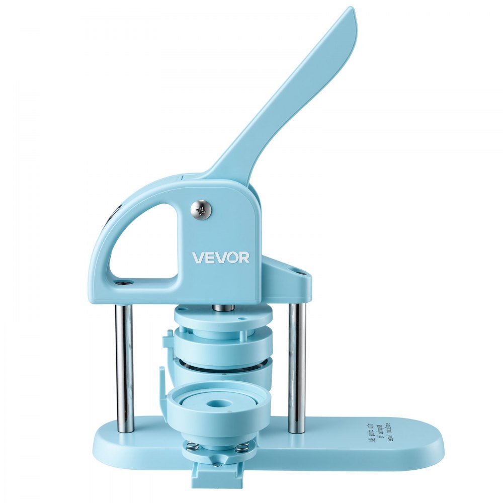 VEVOR Button Maker Machine 1"/1.25"/2.25"(25/32/58 mm) Pin Maker Blue, with 300pcs Button Parts, Circle Cutter and Magic Book, Ergonomic Handle, for DIY Badges, Pins, Fridge Magnets and Key Chains