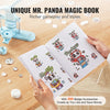 VEVOR 3-IN-1 Button Maker, 1/1.25/2.28 inch(25/32/58mm) Pin Maker, 300pcs Button Parts, Button Maker Machine with Panda Magic Book, Ergonomic Arc Handle Punch Press Kit, For Children DIY Gifts, Blue