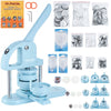 VEVOR 3-IN-1 Button Maker, 1/1.25/2.28 inch(25/32/58mm) Pin Maker, 300pcs Button Parts, Button Maker Machine with Panda Magic Book, Ergonomic Arc Handle Punch Press Kit, For Children DIY Gifts, Blue