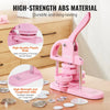 VEVOR 3-IN-1 Button Maker, 1/1.25/2.28 inch(25/32/58mm) Pin Maker, 300pcs Button Parts,Button Maker Machine with Panda Magic Book,  Ergonomic Arc Handle Punch Press Kit, For Children DIY Gifts, Pink