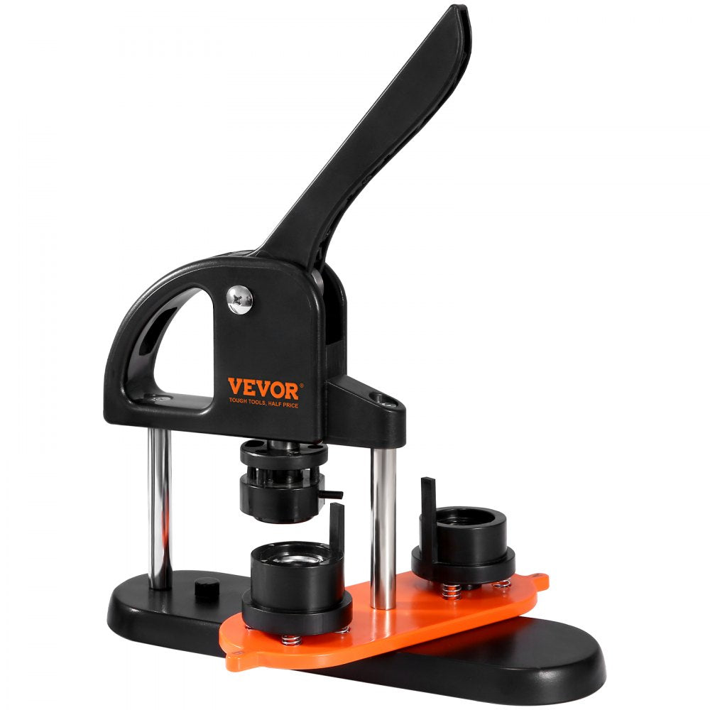 VEVOR Button Maker Machine, 0.98 inch/25mm Pin Maker with 500pcs Button Parts, Button Maker with Panda Magic Book, Ergonomic Arc Handle Punch Press Kit, For Children DIY Gifts and Christmas