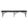 VEVOR Plastic Folding Bench, 6 ft Portable Bench for Indoor/Outdoor Picnic Party Patio Camping Dining, Foldable Smooth HDPE Seat for Garden Soccer Multipurpose Entertaining Activities, 1 Pack, Black