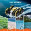 VEVOR Amphibious Remote Control Car Boat, 2.4GHz 12 km/h, 4WD Waterproof RC Car for Kids, 360° Rotating Stunt Car with 2 Batteries, All Terrain Water Beach Pool Toy for 6+ Year Old Boys Girls, Yellow