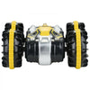 VEVOR Amphibious Remote Control Car Boat, 2.4GHz 12 km/h, 4WD Waterproof RC Car for Kids, 360° Rotating Stunt Car with 2 Batteries, All Terrain Water Beach Pool Toy for 6+ Year Old Boys Girls, Yellow