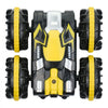 VEVOR Amphibious Remote Control Car Boat, 2.4GHz 12 km/h, 4WD Waterproof RC Car for Kids, 360° Rotating Stunt Car with 2 Batteries, All Terrain Water Beach Pool Toy for 6+ Year Old Boys Girls, Yellow