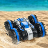 VEVOR Amphibious Remote Control Car Boat, 2.4GHz 12 km/h, 4WD Waterproof RC Car for Kids, 360° Rotating Stunt Car with 2 Batteries, All Terrain Water Beach Pool Toy for 6+ Year Old Boys Girls, Blue