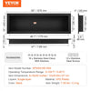 VEVOR Shower Niche Ready for Tile 16" x 50", Single Shelf Organizer, Square Corners Wall-inserted Niche Recessed, Sealed Protection Modern Soap Storage Niche for Shower Bathroom, Black