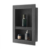 VEVOR Shower Niche, 16 x 20 x 4 inch Recessed Wall Niche with Movable Divider Shelf, Modern Soap & Shampoo Storage Organizer, Square Corners, Sealed Waterproof Design, Black for Bathroom Shower