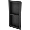 VEVOR Shower Niche Ready for Tile 16" x 32", Double Shelf Organizer, Square Corners Wall-inserted Niche Recessed, Sealed Protection Modern Soap Storage Niche for Shower Bathroom, Black