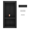 VEVOR Shower Niche Ready for Tile 16" x 32", Double Shelf Organizer, Square Corners Wall-inserted Niche Recessed, Sealed Protection Modern Soap Storage Niche for Shower Bathroom, Black