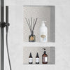 VEVOR Shower Niche Ready for Tile 16" x 24", Double Shelf Organizer, Square Corners Wall-inserted Niche Recessed, Sealed Protection Modern Soap Storage Niche for Shower Bathroom, Black