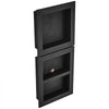 VEVOR Shower Niche Ready for Tile 16" x 16" & 16" x 20", Triple Shelf Organizer, Square Corners Wall-inserted Niche Recessed, Sealed Protection Modern Soap Storage Niche for Shower Bathroom, Black
