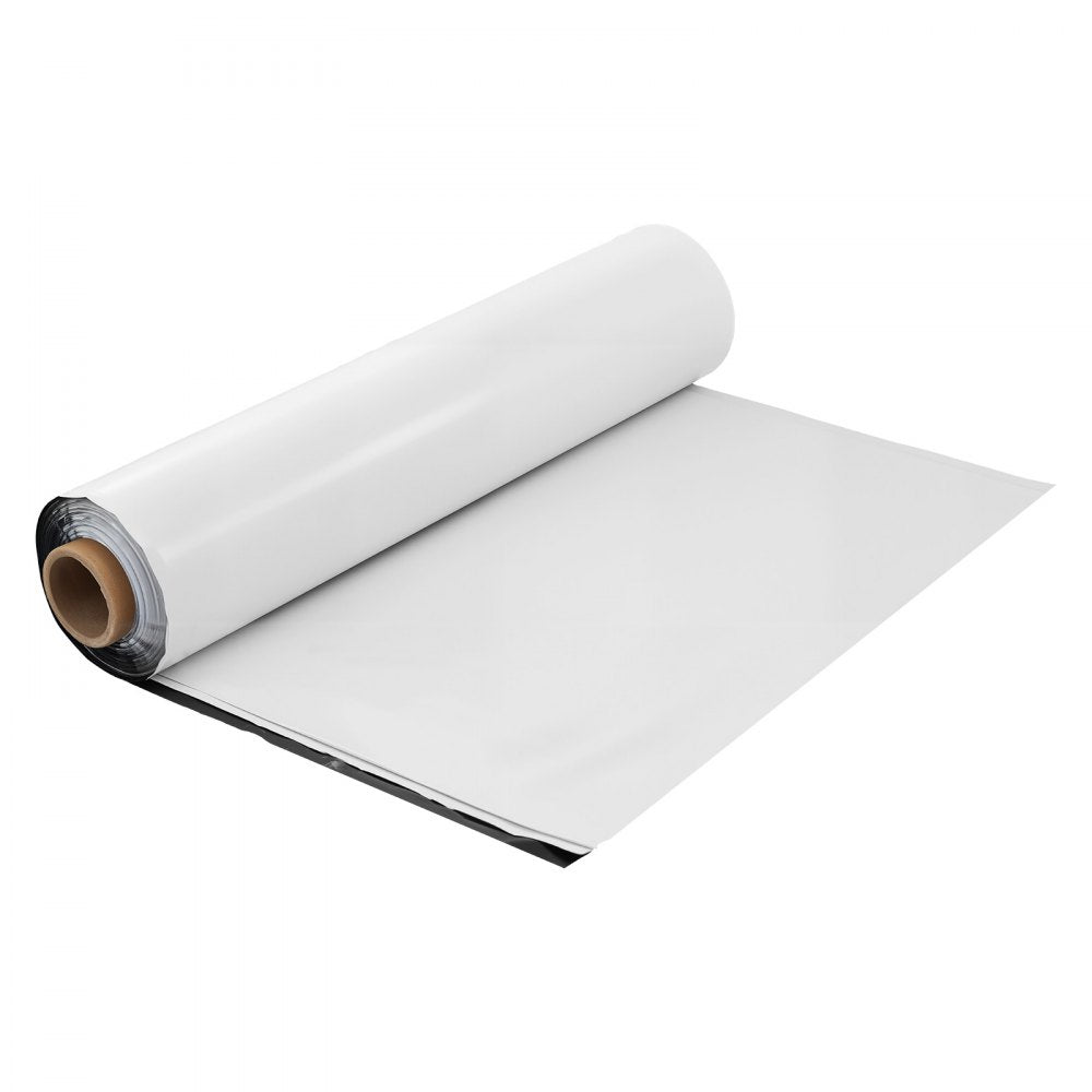 VEVOR 10' x 100' Plastic Sheeting Heavy Duty, 6 Mil Thick Plastic Sheeting Roll, Plastic Drop Cloth Painters Tarp Covering for Crawl Space Vapor Barrier, Black and White Double-Sided, Multi-Purpose