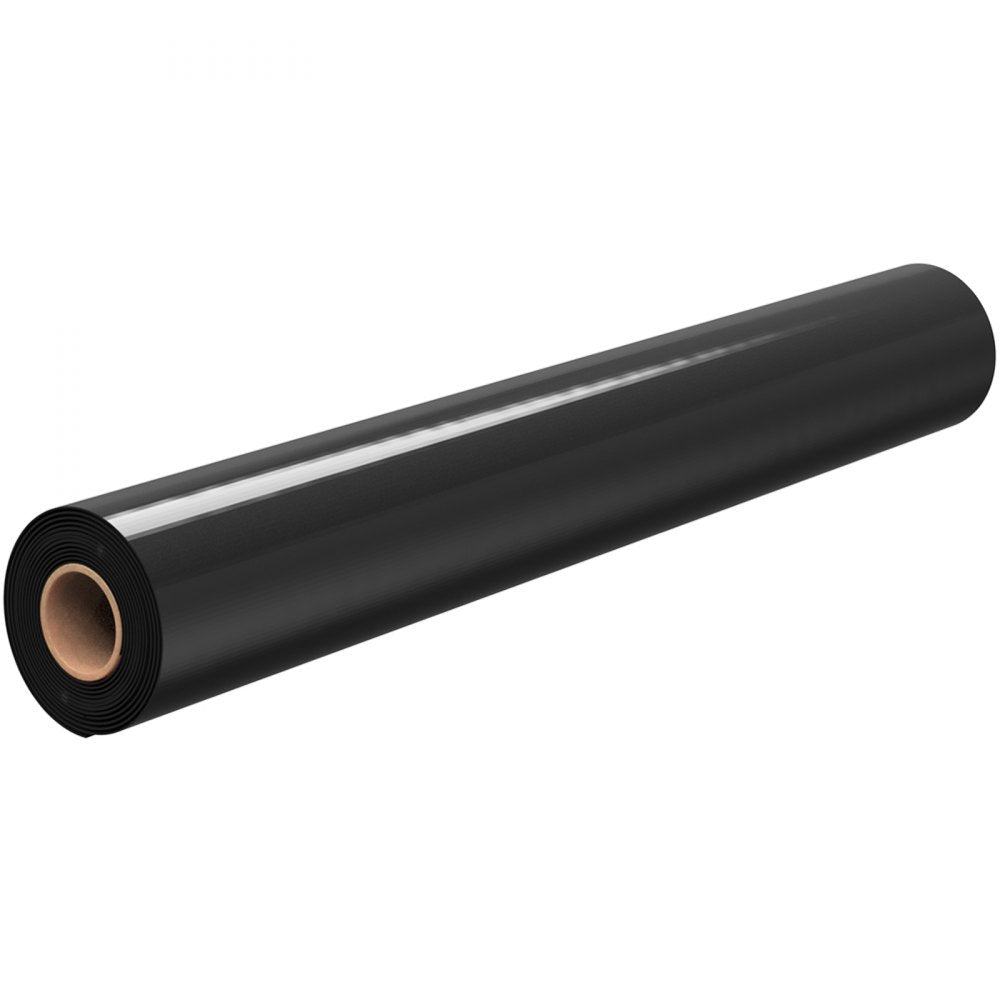 VEVOR 4 Mil Plastic Sheeting 10' x 100' Black Heavy Duty Polyethylene Roll, Thick Plastic Roll for Garden, Drop Cloth Painters Tarp, Polyethylene Covering for Crawl Space Vapor Barrier, Weed Control