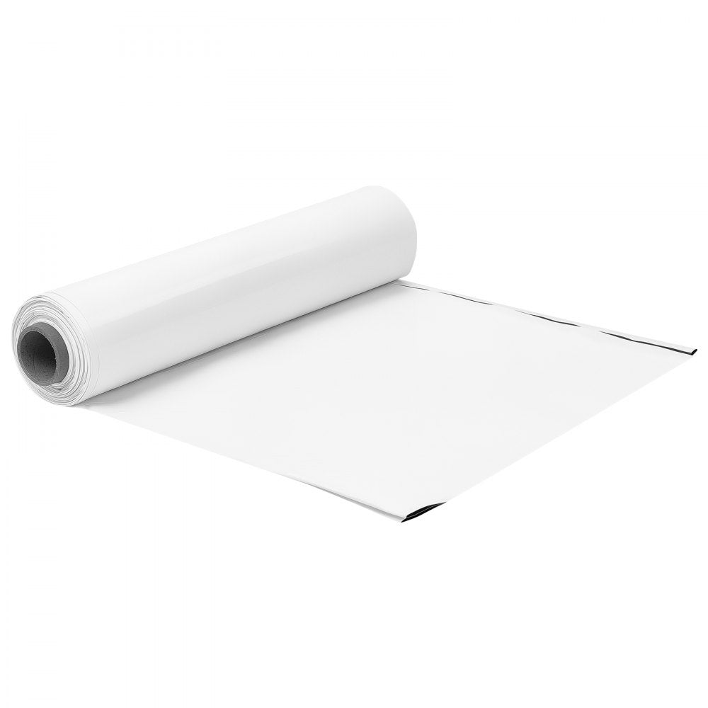 VEVOR 12 Mil Plastic Sheeting 10' x 50' Heavy Duty Thick Polyethylene Roll, Plastic Drop Cloth Painters Tarp, Polyethylene Covering for Crawl Space Vapor Barrier, Weed Control, Garden, Black & White