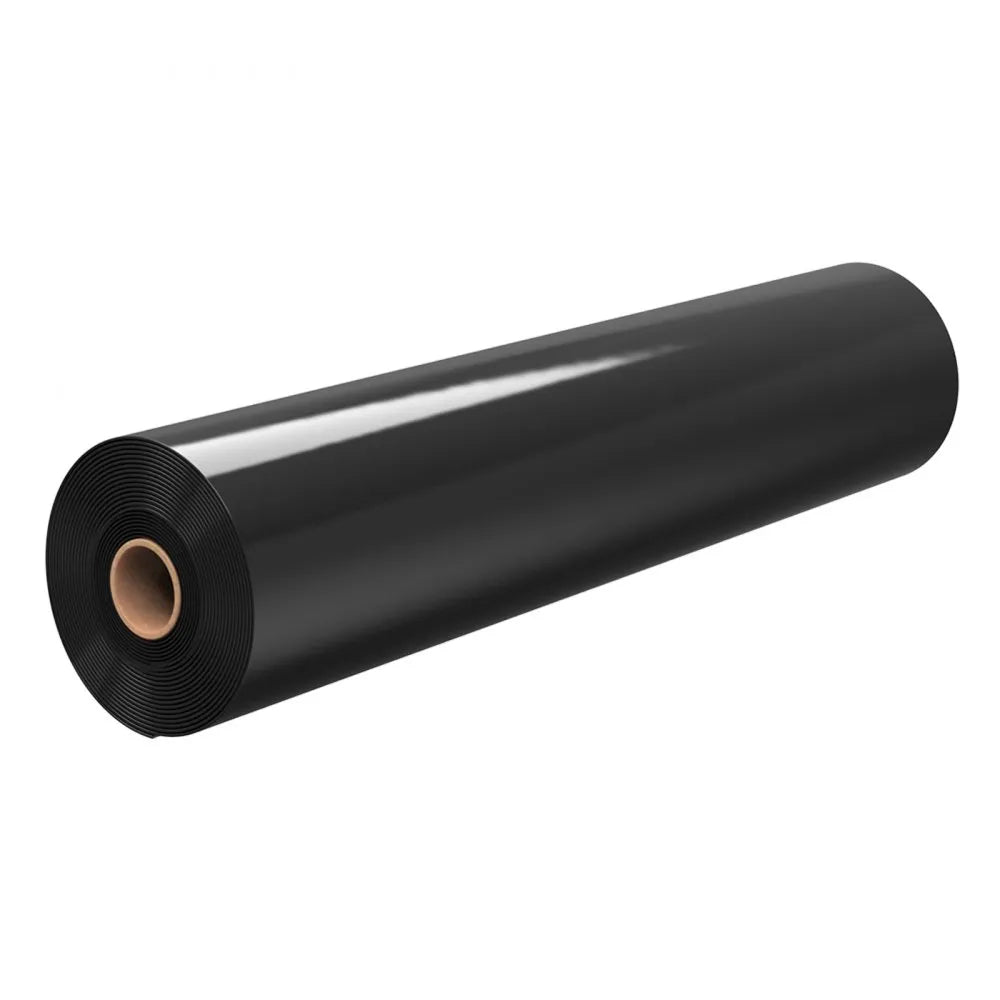 VEVOR 6 Mil Plastic Sheeting 20' x 100' Black Heavy Duty Polyethylene Roll, Thick Plastic Roll for Garden, Drop Cloth Painters Tarp, Polyethylene Covering for Crawl Space Vapor Barrier, Weed Control