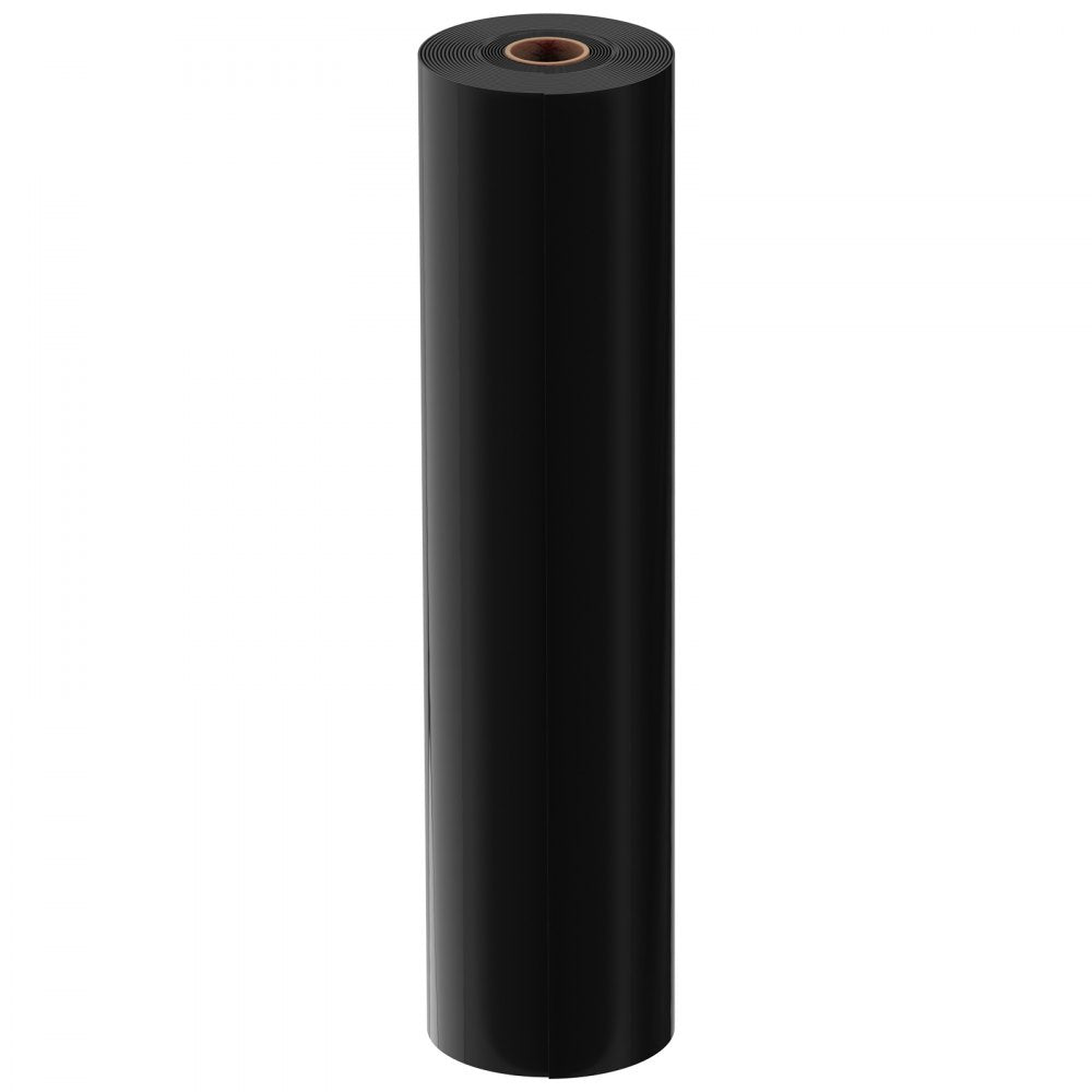 VEVOR 6 Mil Plastic Sheeting 20' x 100' Black Heavy Duty Polyethylene Roll, Thick Plastic Roll for Garden, Drop Cloth Painters Tarp, Polyethylene Covering for Crawl Space Vapor Barrier, Weed Control
