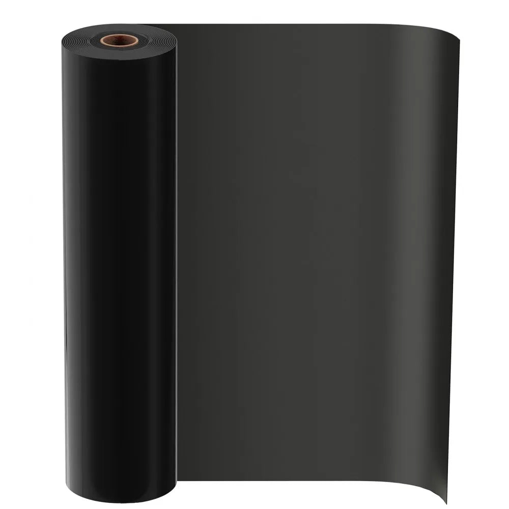 VEVOR 6 Mil Plastic Sheeting 20' x 100' Black Heavy Duty Polyethylene Roll, Thick Plastic Roll for Garden, Drop Cloth Painters Tarp, Polyethylene Covering for Crawl Space Vapor Barrier, Weed Control