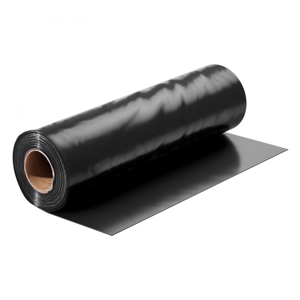 VEVOR 24' x 100' Plastic Sheeting Heavy Duty , 6 Mil Thick Plastic Sheeting Roll, Plastic Drop Cloth Painters Tarp, Polyethylene Covering for Crawl Space Vapor Barrier, Multi-Purpose, Black