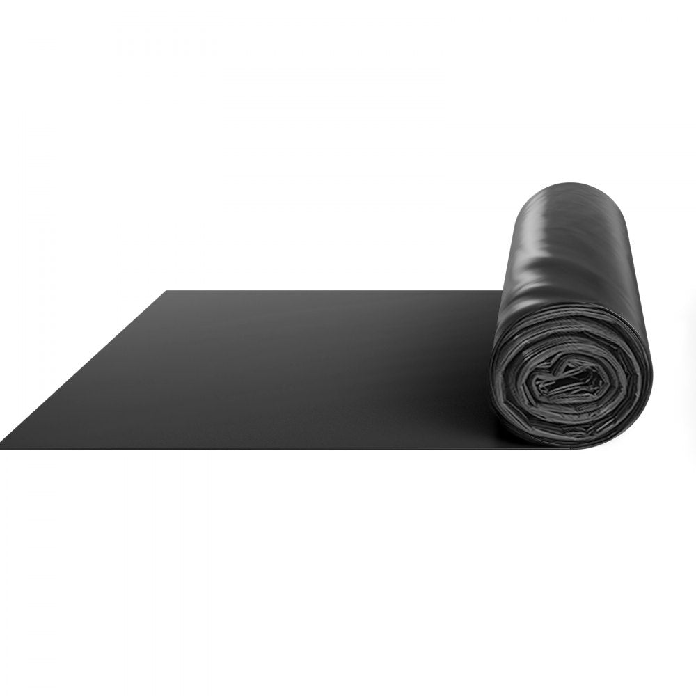 VEVOR 3FT x 50FT Plastic Sheeting Heavy Duty, 4 Mil Thick Plastic Sheeting Roll, Plastic Drop Cloth Painters Tarp, Polyethylene Covering for Crawl Space Vapor Barrier, Multi-Purpose, Black