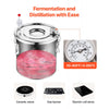 VEVOR Alcohol Still, 13.2 Gal / 50 L Stainless Steel Water Alcohol Distiller with Copper Coil for Fast Cooling, Dual Condenser Distiller Kit with Secondary Distillation, for Wine Whisky Brandy, Silver