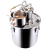VEVOR Alcohol Still, 13.2 Gal / 50 L Stainless Steel Water Alcohol Distiller with Copper Coil for Fast Cooling, Dual Condenser Distiller Kit with Secondary Distillation, for Wine Whisky Brandy, Silver