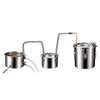 VEVOR Alcohol Still, 3 Gal / 11.4 L Stainless Steel Water Alcohol Distiller with Copper Coil for Fast Cooling, Dual Condenser Distiller Kit with Secondary Distillation, for Wine Whisky Brandy, Silver