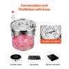 VEVOR Alcohol Still, 5 Gal / 19 L Stainless Steel Water Alcohol Distiller with Copper Coil for Fast Cooling, Dual Condenser Distiller Kit with Secondary Distillation, for Wine Whisky Brandy, Silver