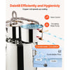 VEVOR Alcohol Still, 5 Gal / 19 L Stainless Steel Water Alcohol Distiller with Copper Coil for Fast Cooling, Dual Condenser Distiller Kit with Secondary Distillation, for Wine Whisky Brandy, Silver