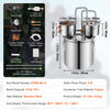 VEVOR Alcohol Still, 8 Gal / 30 L Stainless Steel Water Alcohol Distiller with Copper Coil for Fast Cooling, Dual Condenser Distiller Kit with Secondary Distillation, for Wine Whisky Brandy, Silver