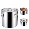 VEVOR Alcohol Still, 8 Gal / 30 L Stainless Steel Water Alcohol Distiller with Copper Coil for Fast Cooling, Dual Condenser Distiller Kit with Secondary Distillation, for Wine Whisky Brandy, Silver