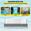 VEVOR Fountain Spillway 23.6x3.2x8.1 Inch, Pool Waterfall Fountain 17 Colors Led, Pool Water Fall Kit with Remote, Pool Spillway Solid Acrylic Pool Waterfall for Garden Pond, Swimming Pool, Square