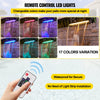 VEVOR Fountain Spillway 23.6x3.2x8.1 Inch, Pool Waterfall Fountain 17 Colors Led, Pool Water Fall Kit with Remote, Pool Spillway Solid Acrylic Pool Waterfall for Garden Pond, Swimming Pool, Square