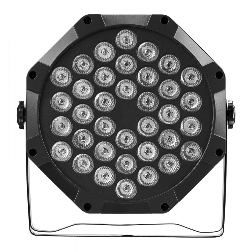 VEVOR LED Par Lights, 8 Pack 36 LED RGB Stage Lights Uplight Stage Lighting, for DJ, Event, Music Party, Wedding, Bar, Church, Remote & DMX Control, Sound Activated, 6 Lighting Effects, Carry Handle