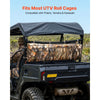 VEVOR Double Hunting Tool Bag Holder Rack Oxford Soft Carrier Case for UTV, Quick Release Rear Storage Bag, Large Capacity UTV Roll Cage Cargo Organizer, with Pockets, Side Zipper, Adjustable Straps