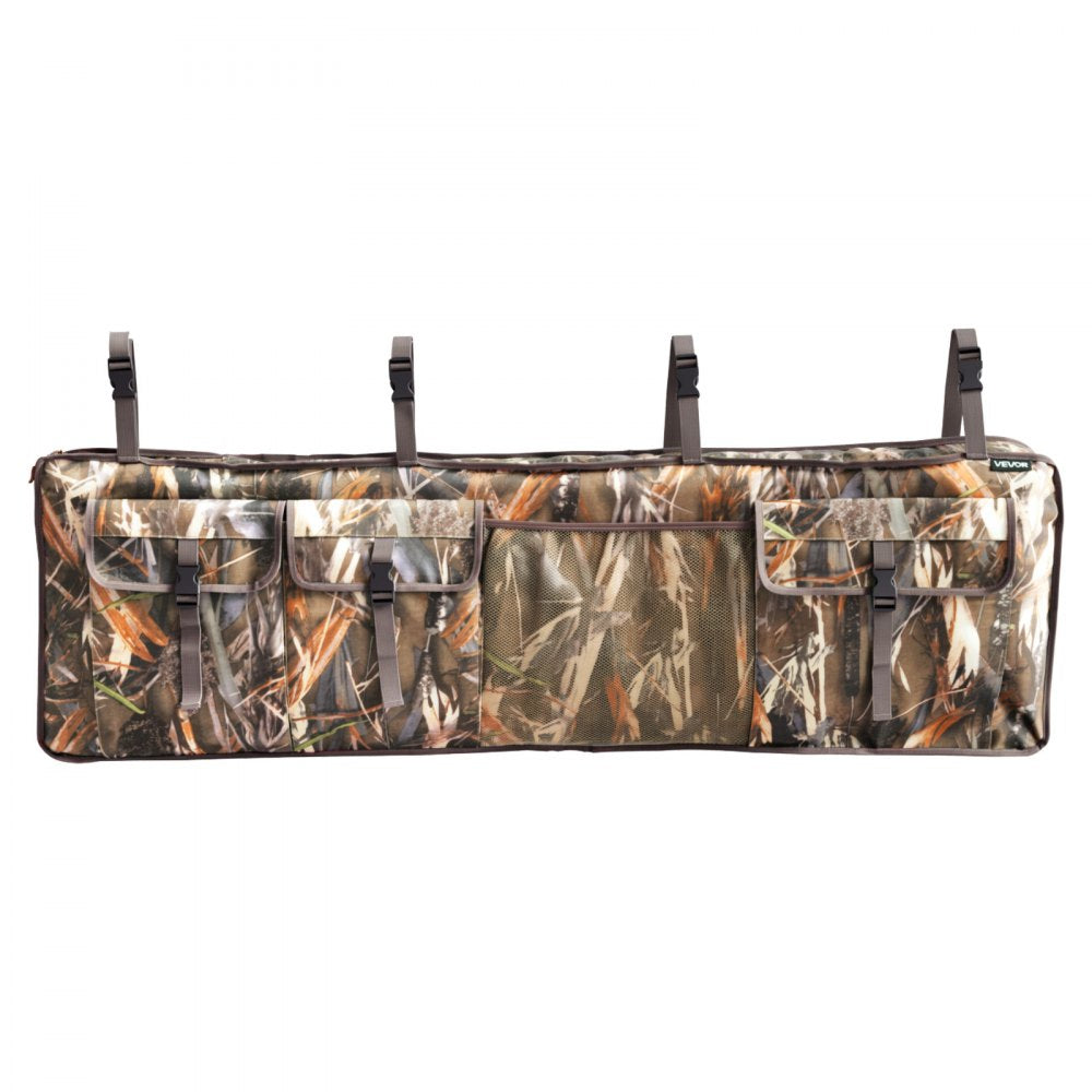 VEVOR Double Hunting Tool Bag Holder Rack Oxford Soft Carrier Case for UTV, Quick Release Rear Storage Bag, Large Capacity UTV Roll Cage Cargo Organizer, with Pockets, Side Zipper, Adjustable Straps