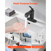 VEVOR Single Handle Sink Faucet, Matte Black Finish Faucet Kitchen Sink, Kitchen Water Faucets with Push-Button Drain, Suitable for Bathroom, RV, Bar Sink, Public Restroom, Waterfall-Style Spout