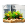 VEVOR Fish Tank Aquarium, 3.5 Gallon Arch Ultra-Clear GPPS Starter Smart Tank Adjustable 3 Color Lighting, Self Cleaning System Fishbowl for Freshwater & Saltwater Fish Home, Office, or Pet Use