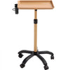 VEVOR Salon Tray Cart, 30"-43" Height Adjustable Rolling Salon Tray, Cold-rolled Plate Tattoo Tray with 5 Wheels (2 Lockable) for SPA Barber Clinic, Gold & Black