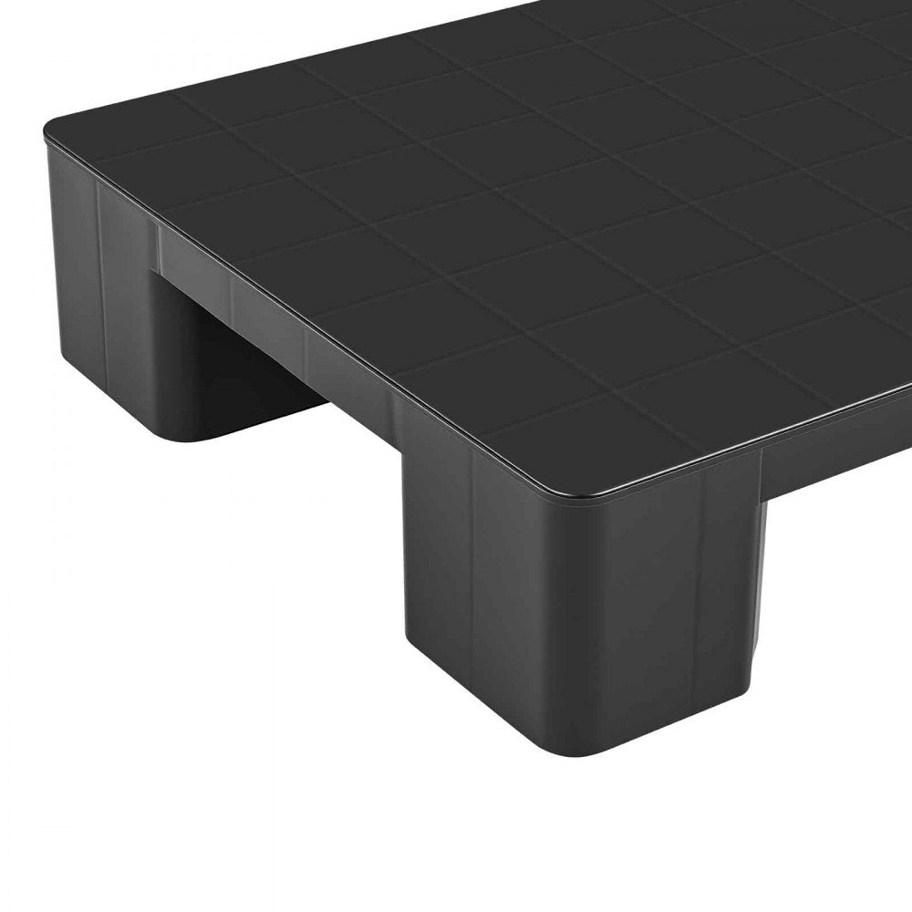 VEVOR Plastic Pallets, 2 Pcs Plastic Pallets for Basement Storage, Lightweight Waterproof Floor Storage Pad for Indoor Outdoor Supermarket Warehouse, Support up to 2205 lbs, 39.4"x19.7"x5.4", Black
