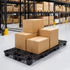 VEVOR Plastic Pallets, 6 Pcs Plastic Pallets for Basement Storage, Nestable Lightweight Waterproof Storage Pad with Breathable Grid for Indoor Outdoor Supermarket Warehouse, 19.7" x 12" x 3.9", Black