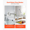 VEVOR 1080° Swivel Faucet Extender, 2 Sprayer Modes Sink Water Faucet Aerator Extension, Kitchen Bathroom Rotatable Spray Attachment with Brass Robotic Arm, Rotating Splash Filter Wash Hand/Hair/Face