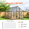 VEVOR 24 Pack Polycarbonate Greenhouse Panels, 2' X 4' X 0.16'' Roof Panels Sheets, Waterproof UV Protected Corrugated Plastic Roofing, Impact Resistance Clear Roofing Sheets for Greenhouse/Garden