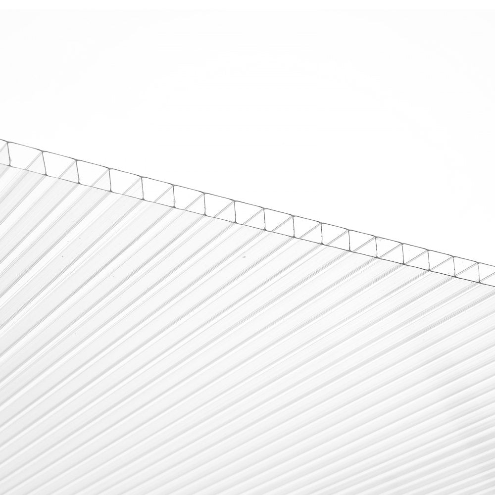 VEVOR 24 Pack Polycarbonate Greenhouse Panels, 2' X 4' X 0.16'' Roof Panels Sheets, Waterproof UV Protected Corrugated Plastic Roofing, Impact Resistance Clear Roofing Sheets for Greenhouse/Garden