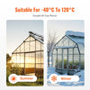 VEVOR 14 Pack Polycarbonate Greenhouse Panels, 2' X 4' X 0.16'' Roof Panels Sheets, Waterproof UV Protected Corrugated Plastic Roofing, Impact Resistance Clear Roofing Sheets for Greenhouse/Garden