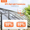 VEVOR 6 Pack Polycarbonate Greenhouse Panels, 2' X 4' X 0.16'' Roof Panels Sheets, Waterproof UV Protected Corrugated Plastic Roofing, Impact Resistance Clear Roofing Sheets for Greenhouse/Garden