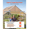 VEVOR Roof Panels, 12Pcs Polycarbonate Roofing Panels Double Layer, High Impact Corrugated Plastic Greenhouse Replacement Cover, Waterproof for Gazebos, Chicken Coops, Home, Garden (5' x 2' x 0.24")