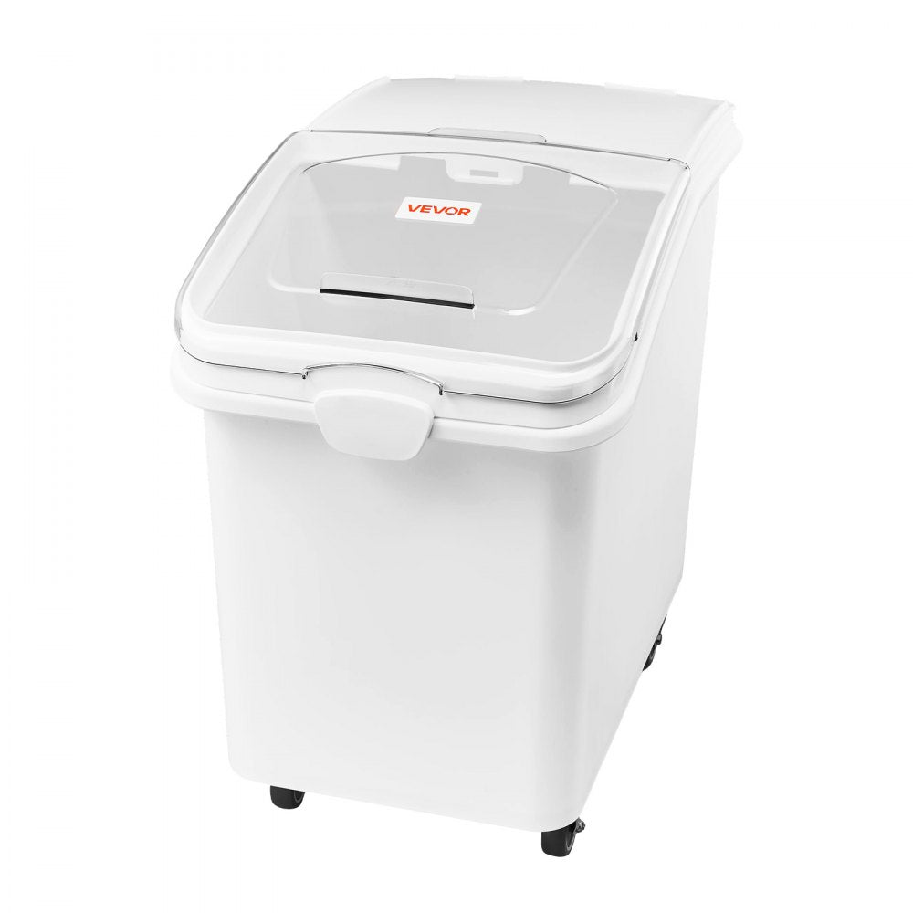 VEVOR Rice Storage Container 198 lbs/31.7 Gallons Dog Food Dispenser Bin, for Kitchen Pantry, 120L Large Grain Cereal Flour Ingredient Storage Bin, Pet Food Container with Wheels, Scoop, Slide Lid